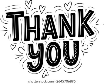 Expressing Gratitude A Hand-Lettered 'Thank You' Design