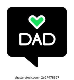 Expressing love for father through a minimalist design featuring word dad