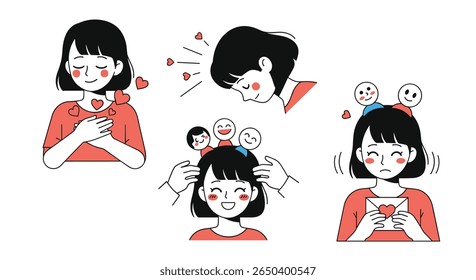 Expressing love and joy through kind gestures and emotional connections making people feel happy and appreciated