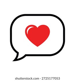 Expresar amor a través del Vector de la burbuja del habla