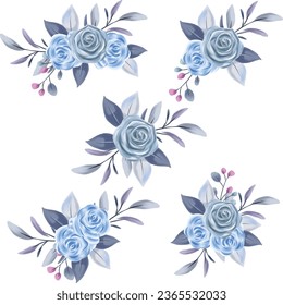 Expressing Spring's Grace Simple Blue Flower Template