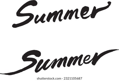 Expresar el verano con pinceladas de broche, expresar imágenes frescas del verano, el toque oriental, la caligrafía sofisticada