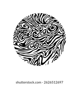 Expression of the Abstract in the Circle Shape, Inspired by Marble, can use for Decoration, Wallpaper, Tile, Floor, Carpet, Fashion, Fabric, Wrapping, Background, Motif Pattern, etc. Vector