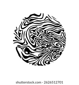 Expression of the Abstract in the Circle Shape, Inspired by Marble, can use for Decoration, Wallpaper, Tile, Floor, Carpet, Fashion, Fabric, Wrapping, Background, Motif Pattern, etc. Vector