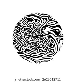 Expression of the Abstract in the Circle Shape, Inspired by Marble, can use for Decoration, Wallpaper, Tile, Floor, Carpet, Fashion, Fabric, Wrapping, Background, Motif Pattern, etc. Vector