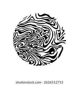 Expression of the Abstract in the Circle Shape, Inspired by Marble, can use for Decoration, Wallpaper, Tile, Floor, Carpet, Fashion, Fabric, Wrapping, Background, Motif Pattern, etc. Vector