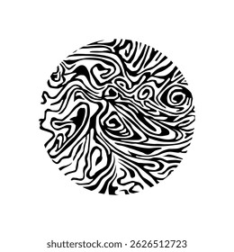 Expression of the Abstract in the Circle Shape, Inspired by Marble, can use for Decoration, Wallpaper, Tile, Floor, Carpet, Fashion, Fabric, Wrapping, Background, Motif Pattern, etc. Vector