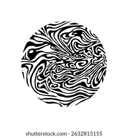 Expression of the Abstract in the Circle Shape, Inspired by Marble, can use for Decoration, Wallpaper, Tile, Floor, Carpet, Fashion, Fabric, Wrapping, Background, Motif Pattern, etc. Vector