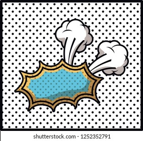 expression bubble with smoke pop art style