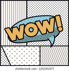 expression bubble with wow pop art style