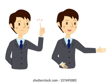 Expression of businessmen introduction
