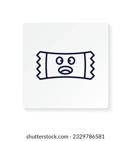 Expression candy icon free vector