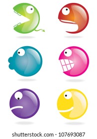 expression Cartoon icon, vector illustration