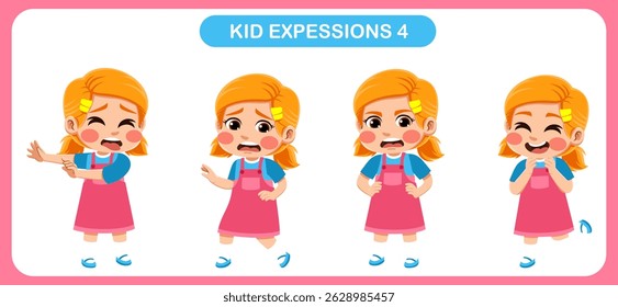 expression children bundle. suitable to be used as a design element on the theme of children