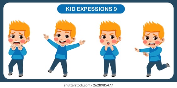 expression children bundle. suitable to be used as a design element on the theme of children