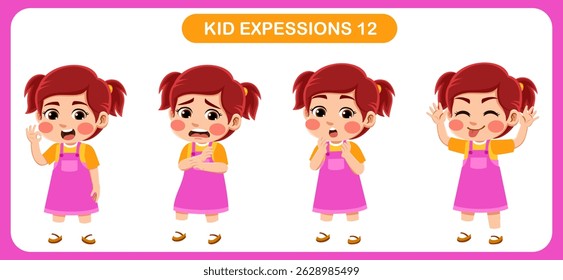expression children bundle. suitable to be used as a design element on the theme of children