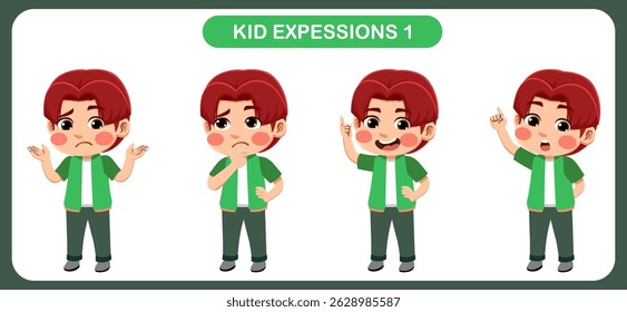 expression children bundle. suitable to be used as a design element on the theme of children