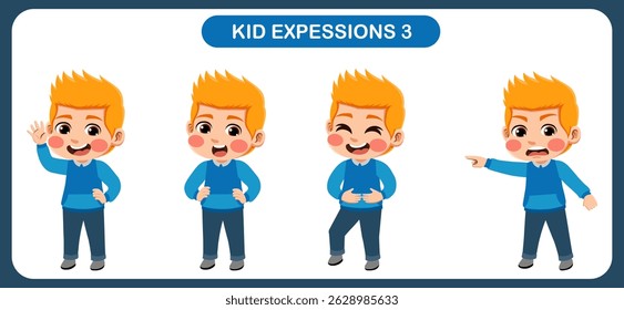 expression children bundle. suitable to be used as a design element on the theme of children