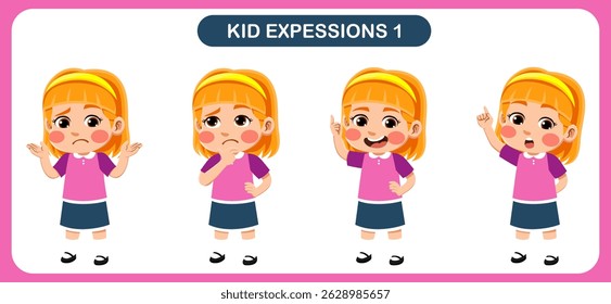 expression children bundle. suitable to be used as a design element on the theme of children