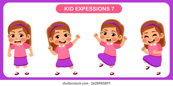 expression children bundle. suitable to be used as a design element on the theme of children