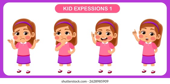 expression children bundle. suitable to be used as a design element on the theme of children