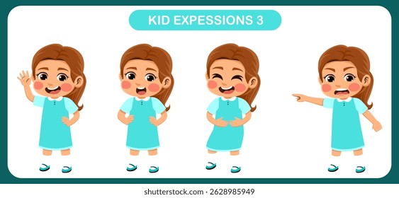 expression children bundle. suitable to be used as a design element on the theme of children