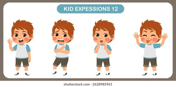 expression children bundle. suitable to be used as a design element on the theme of children