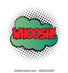 nube de expresiones con diseño de ilustración vectorial de estilo de relleno de arte pop de palabra whoosword