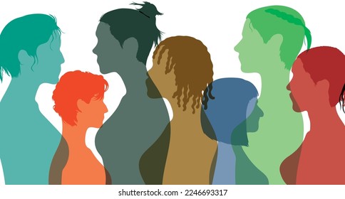 An expression of confidence from a multicultural group. Achieving your goals in business. Men and women who are confident and multi-ethnic. Flat vector illustration