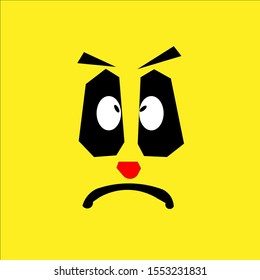 expression of disappointment at the deep face