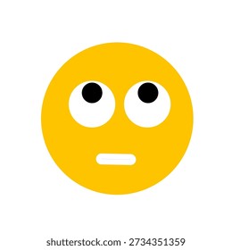 Expression emoji. Expression emoji with upward glancing eyes.