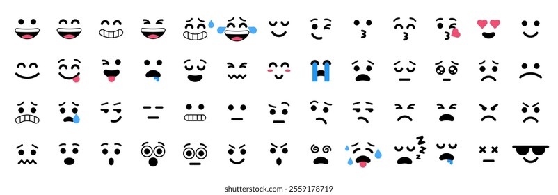 expression emoticon vector. symbol, illustration, sign