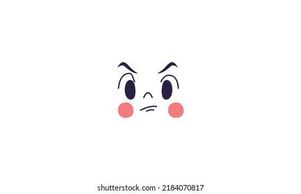 Expression of emotion cartoon illustration emotion face of human