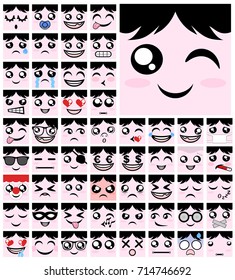 expression faces set collection