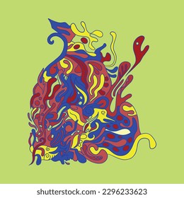 expression filled line art design 010520231659 vector format