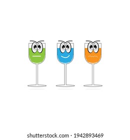 expresión del vector de vidrio. ilustración