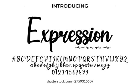 Expression Handwritten Script Font Typography Design Showcase