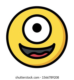 expression happy emoticon vector icon