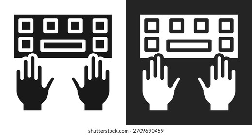 Icono De Expresión En Estilo Glifo Blanco Y Negro