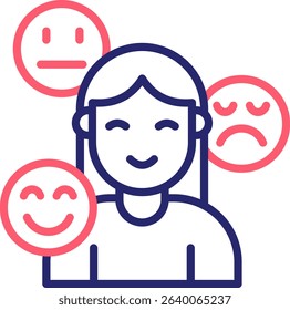 Expression Icon Color Vector Illustration
