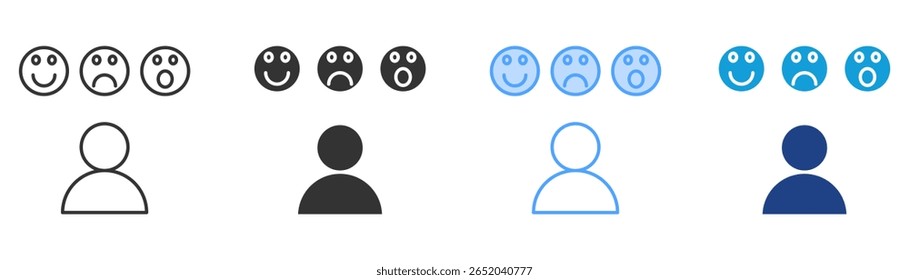 Expression Icon Set Multiple Style Collection