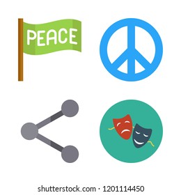 expression icon set. vector set about share, peace and drama icons set.
