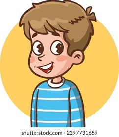 expression kids portrait cartoon vector