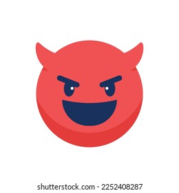 expression laugh evil sad illustration with flat style