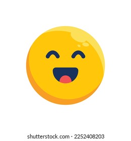 expression laugh illustration with flat style