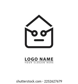 expression line message logo icon vector. simple elegant flat illustration style. good for internet, business, message, communication, graphic, technology, etc.