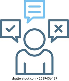 Expression Line Two Colour Icon