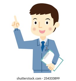 Expression of man worker
