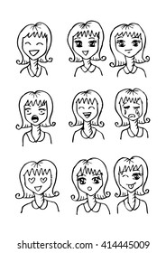 Expression of multiple girl