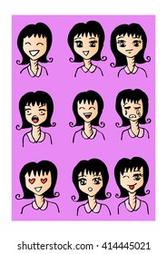 Expression of multiple girl